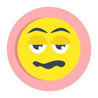 A creative design icon of screaming face vector