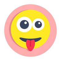A unique design icon of tongue out face vector