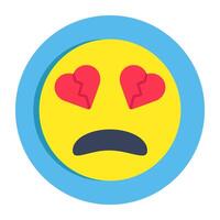 Trendy design icon of heart eyes face vector