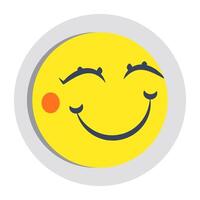 A beautiful design icon of happy face vector
