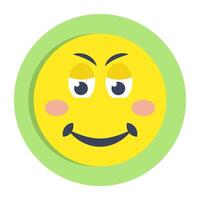 Modern design icon of blushed face vector
