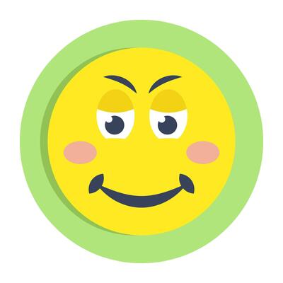 Modern design icon of blushed face