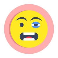 An icon design of laughing emoji vector