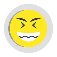 An icon design of dizzy face vector