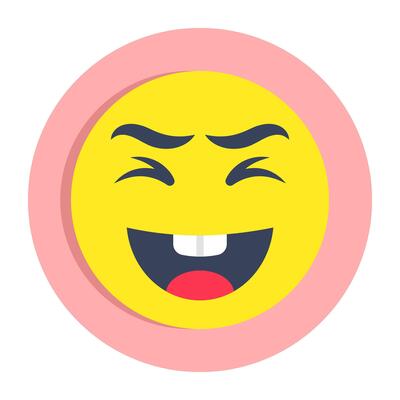 A beautiful design icon of happy face