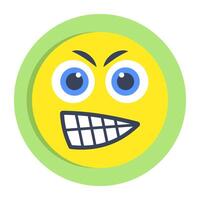 Perfect design icon of grimacing face vector