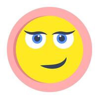 Editable design icon of attitude face vector