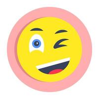 design of winking emoji vector