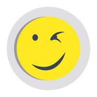 design of winking emoji vector