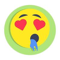 A unique design of drooling face vector