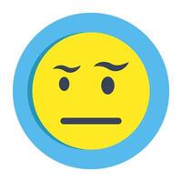 Trendy design icon of expressionless emoji vector