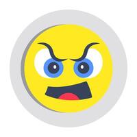 A creative design icon of surprised face vector