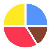 Premium download icon of slice chart vector