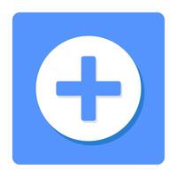 A unique design icon of plus sign vector