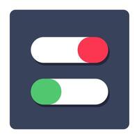 A colored design icon of toggle buttons vector