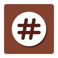 Trendy design icon of hashtag vector