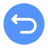 Modern style icon of turn left arrow vector