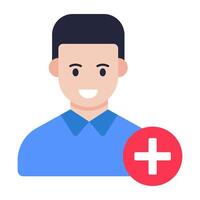 Modern design icon of add profile vector