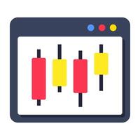 Modern design icon of candlestick chart vector