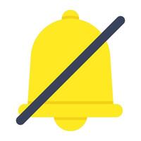 A trendy design of no bell icon vector