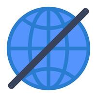 Perfect design icon of no globe vector