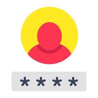 Premium download icon of secure profile vector