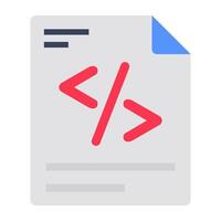 Editable design icon of coding file vector
