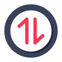 A colored design icon of data transfer vector