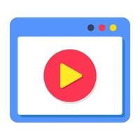 Unique design icon of play videos vector