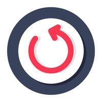 A unique design icon of reload arrow vector