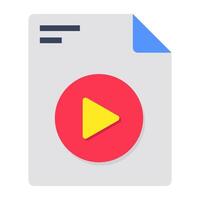 Editable design icon of mp4 file vector
