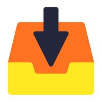 A premium download icon of inbox vector
