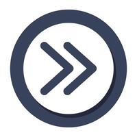 Modern style icon of fast forward arrow vector