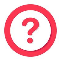 A unique design icon of question mark vector
