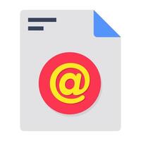 Editable design icon of email file vector