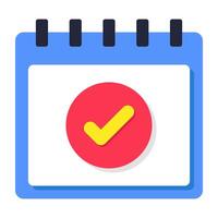 Trendy design icon of schedule vector