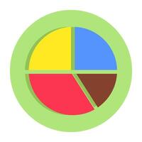 Premium download icon of slice chart vector