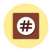Trendy design icon of hashtag vector
