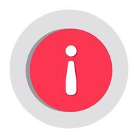 An icon design of info sign vector