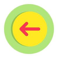 Modern style icon of left arrow vector