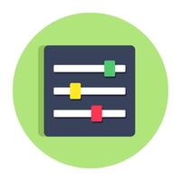An editable design icon of volume equalizer vector