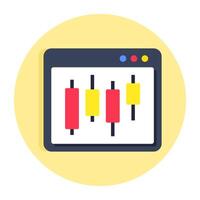 Modern design icon of candlestick chart vector