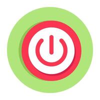 An icon design of shutdown vector