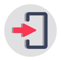 Trendy design of log out vector