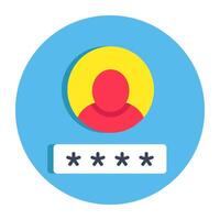 Premium download icon of secure profile vector