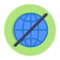 Perfect design icon of no globe vector