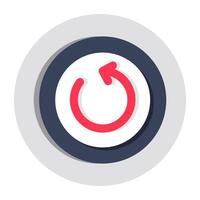 A unique design icon of reload arrow vector