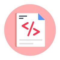 Editable design icon of coding file vector