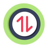 A colored design icon of data transfer vector