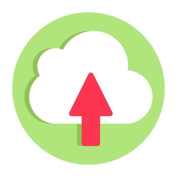 icono de diseño moderno de carga en la nube vector